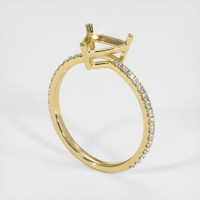18K Yellow Gold Pave Ring Setting Video