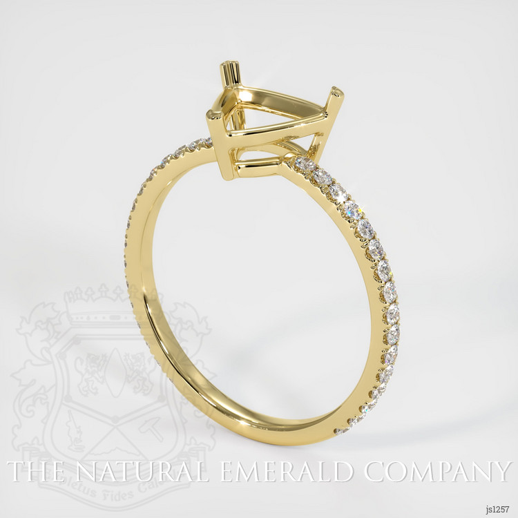18K Yellow Gold Pave Ring Setting