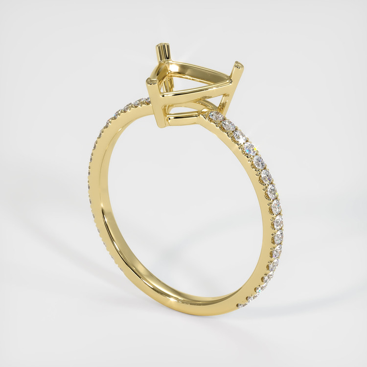 18K Yellow Gold Pave Ring Setting
