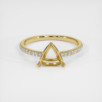 18K Yellow Gold Pave Ring Setting Image
