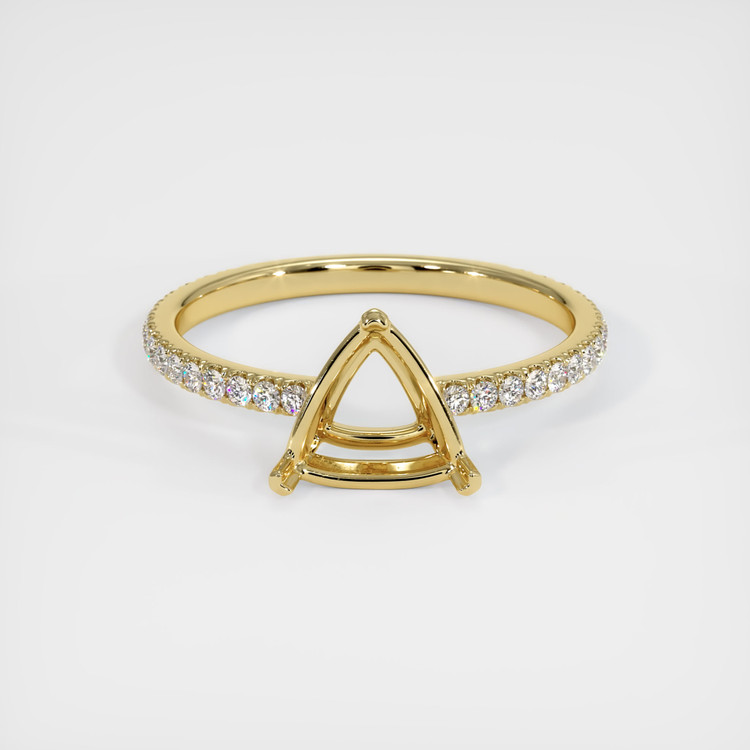 18K Yellow Gold Pave Ring Setting