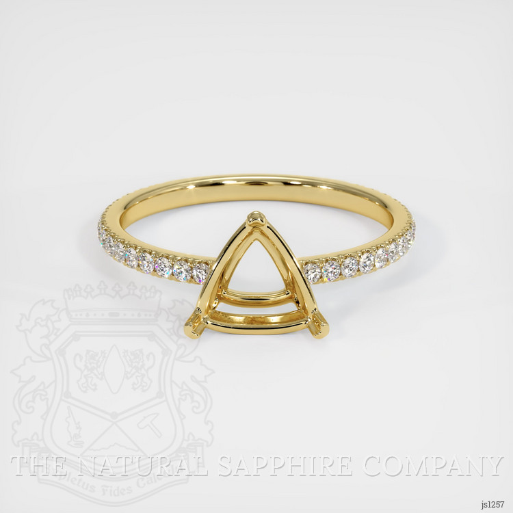 18K Yellow Gold Pave Ring Setting