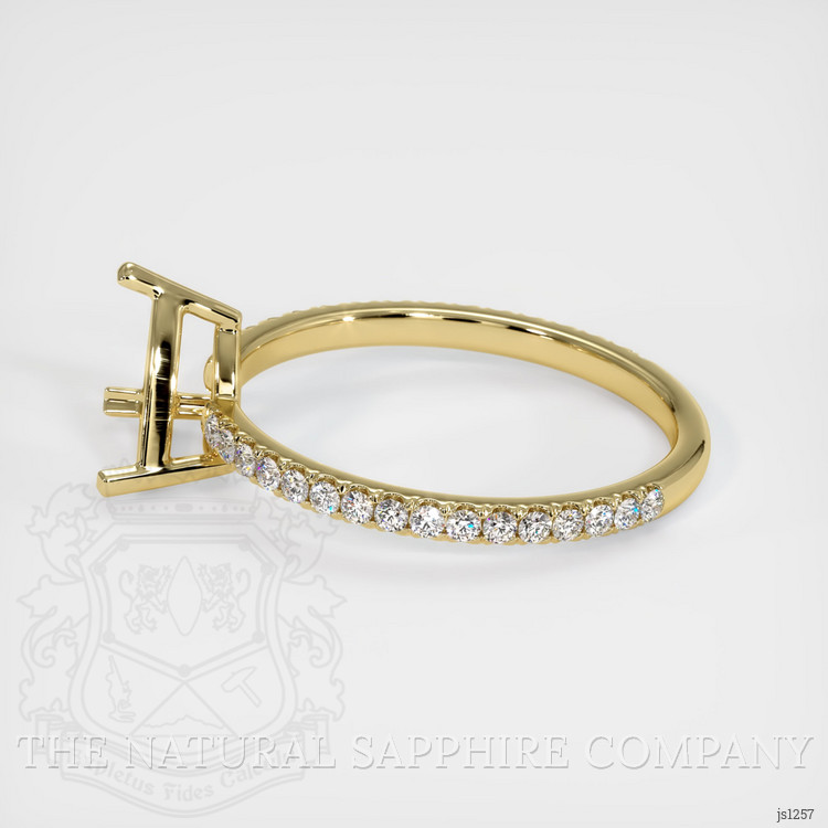 18K Yellow Gold Pave Ring Setting