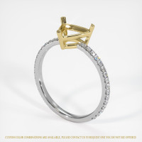 14K Yellow & White Pave Ring Setting Image