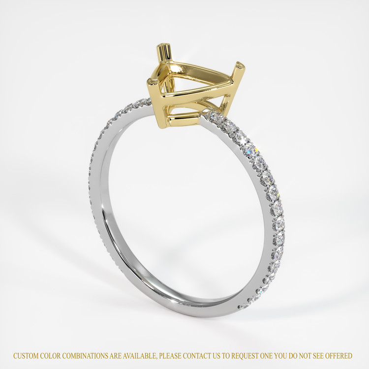 Pave Chrysoberyl Ring 2.57 Ct., 14K Yellow & White