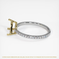 14K Yellow & White Pave Ring Setting Image