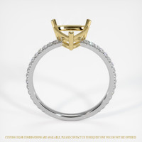 14K Yellow & White Pave Ring Setting Image