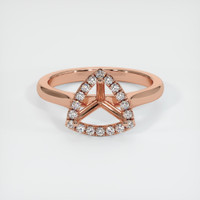 14K Rose Gold Pave Ring Setting Image
