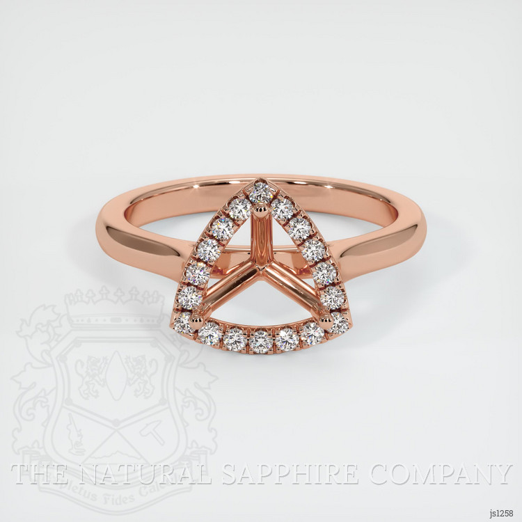 14K Rose Gold Pave Ring Setting