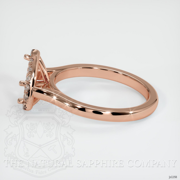 14K Rose Gold Pave Ring Setting