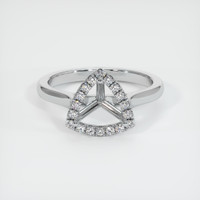 14K White Gold Pave Ring Setting Image