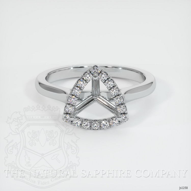 14K White Gold Pave Ring Setting