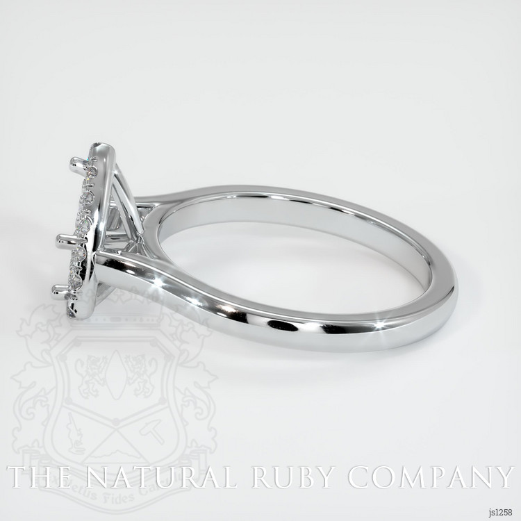 14K White Gold Pave Ring Setting
