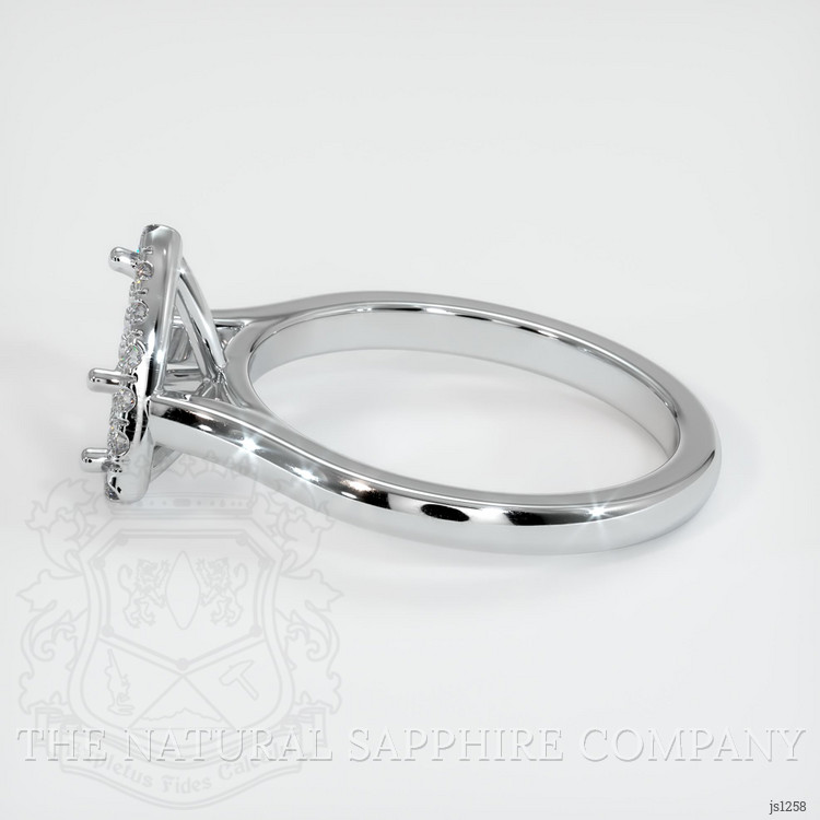 14K White Gold Pave Ring Setting