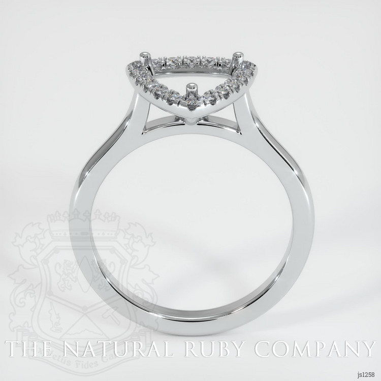 14K White Gold Pave Ring Setting