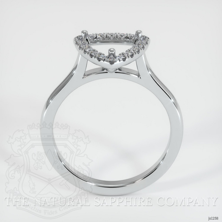 14K White Gold Pave Ring Setting