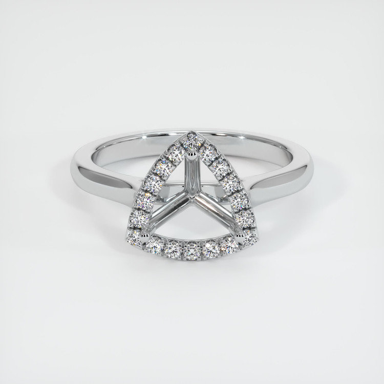 18K White Gold Pave Ring Setting