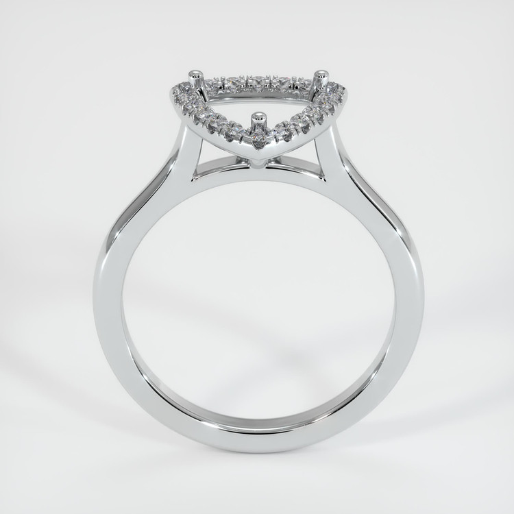 18K White Gold Pave Ring Setting