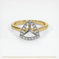 14K White & Yellow Pave Ring Setting Image