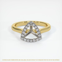 18K White & Yellow Pave Ring Setting Image