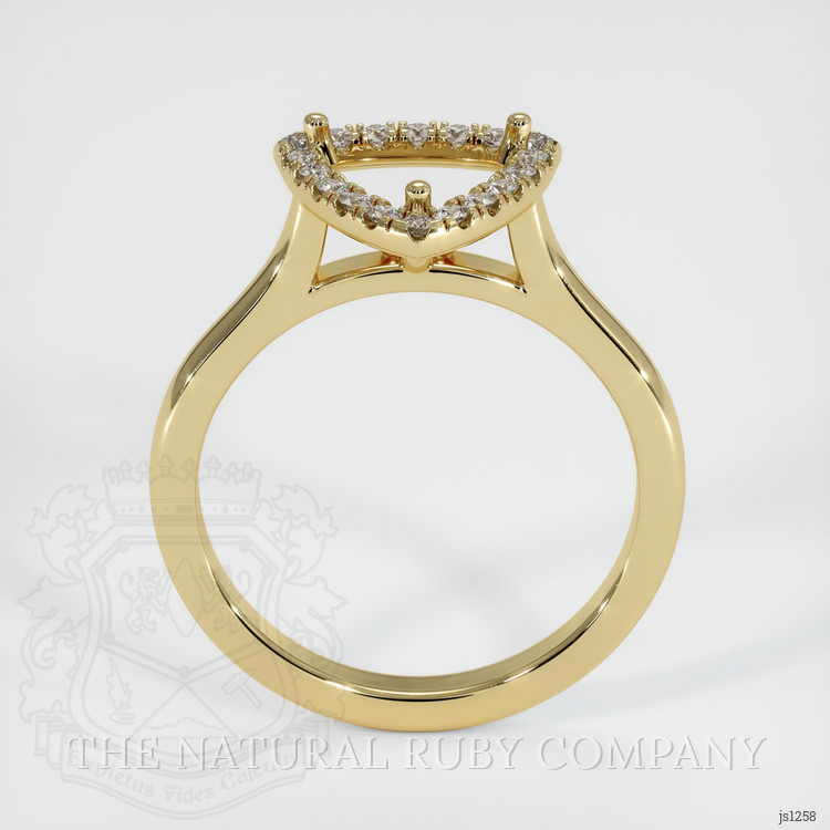 10K Yellow Gold Pave Ring Setting