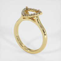 14K Yellow Gold Pave Ring Setting Video