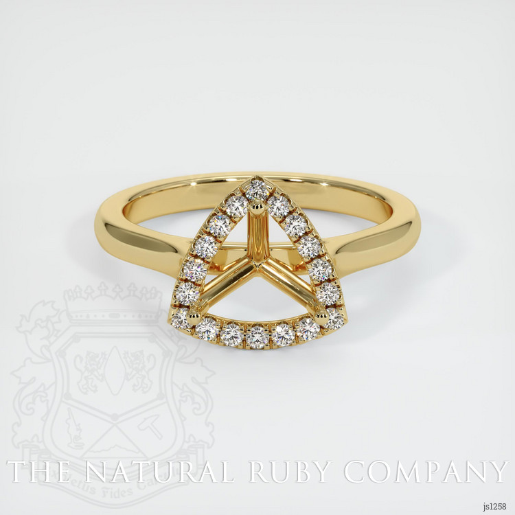 14K Yellow Gold Pave Ring Setting
