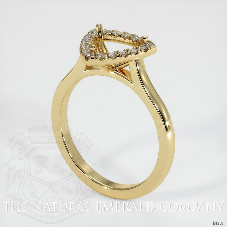 18K Yellow Gold Pave Ring Setting