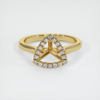 18K Yellow Gold Pave Ring Setting Image