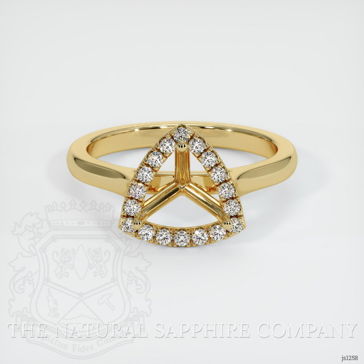 18K Yellow Gold Pave Ring Setting