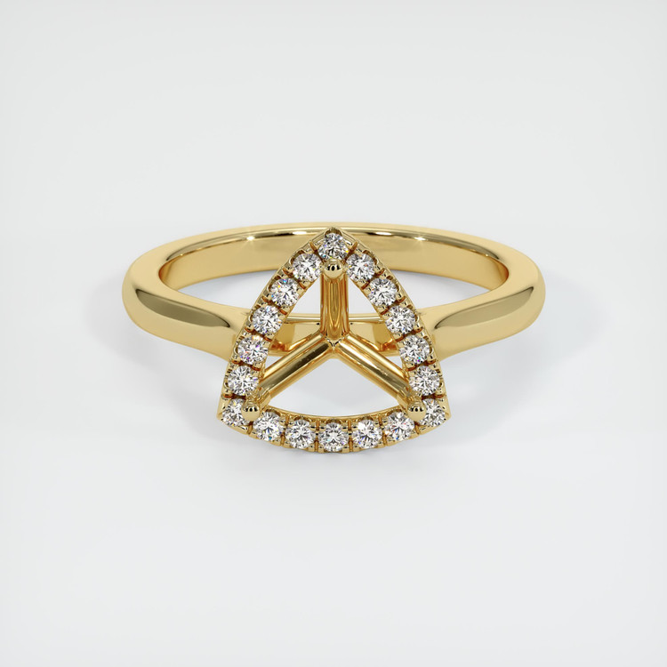 18K Yellow Gold Pave Ring Setting