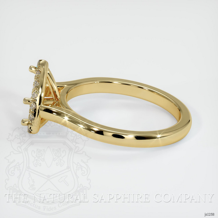 18K Yellow Gold Pave Ring Setting