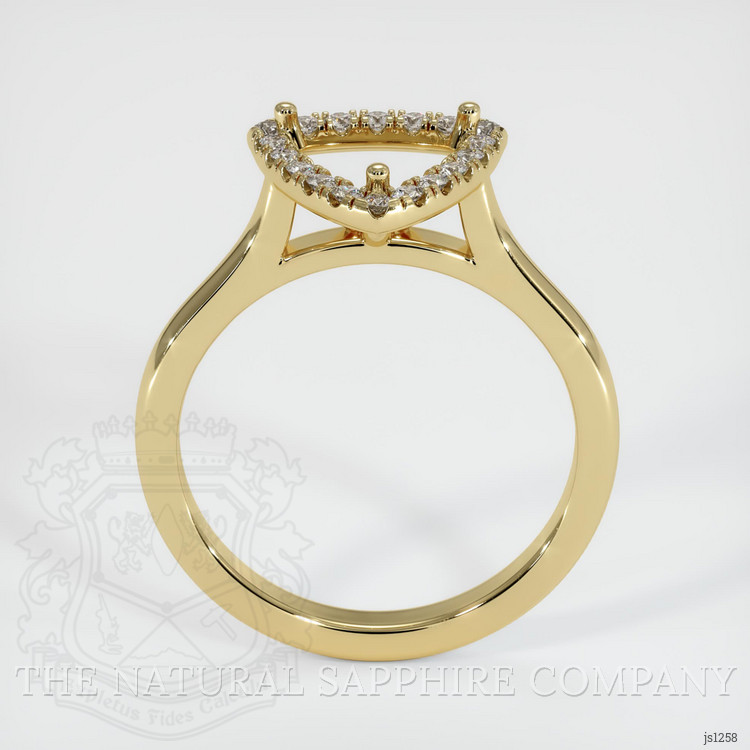 18K Yellow Gold Pave Ring Setting