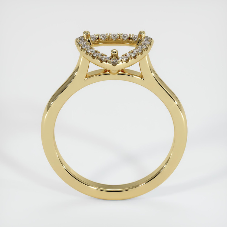 18K Yellow Gold Pave Ring Setting