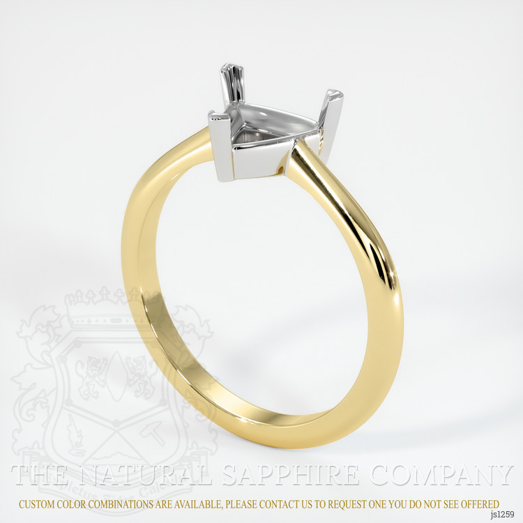 14K White & Yellow Vedic Ring Setting