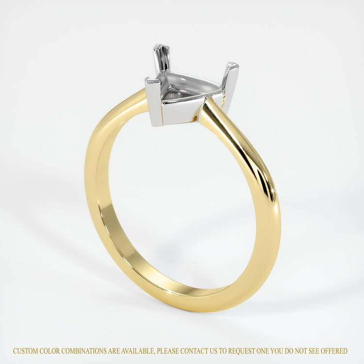 14K White & Yellow Vedic Ring Setting