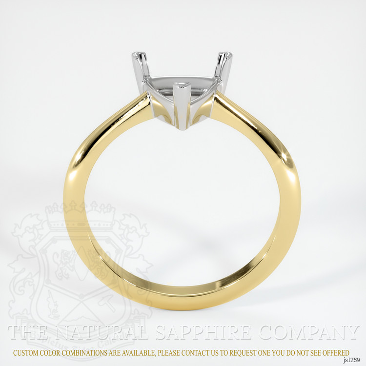 14K White & Yellow Vedic Ring Setting