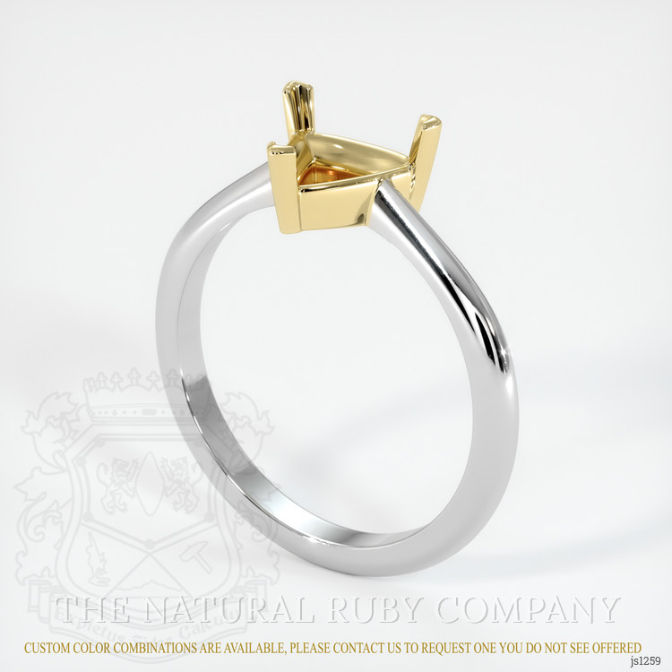 18K Yellow & White Vedic Ring Setting