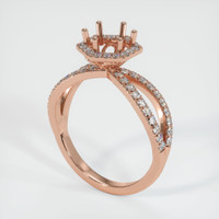 14K Rose Gold Pave Ring Setting Video