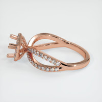 14K Rose Gold Pave Ring Setting Image