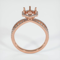 14K Rose Gold Pave Ring Setting Image