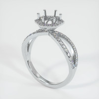 10K White Gold Pave Ring Setting Video