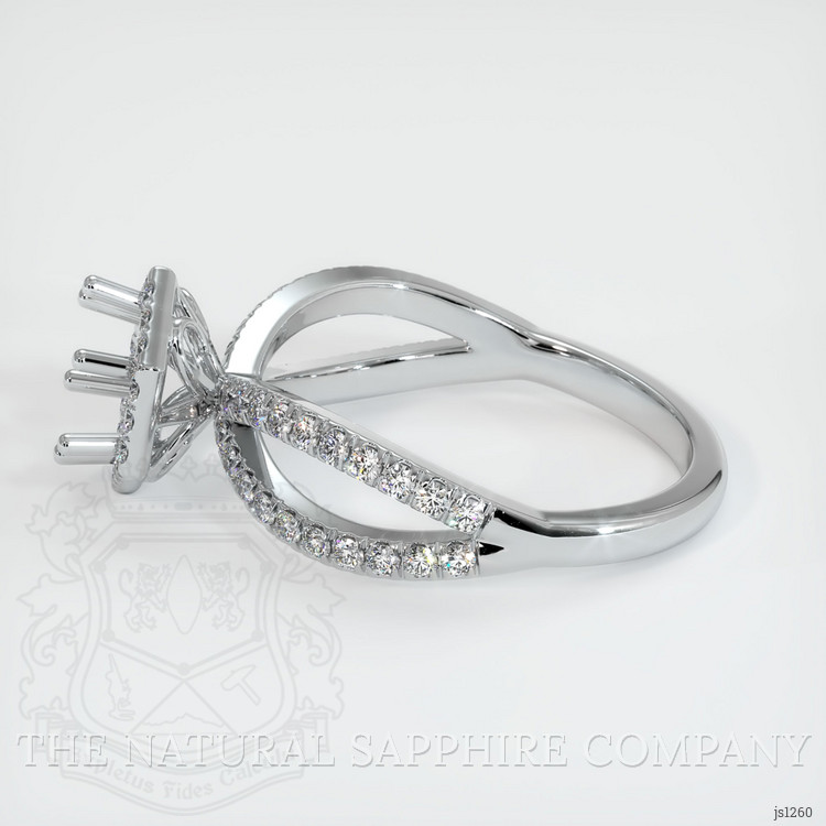 10K White Gold Pave Ring Setting