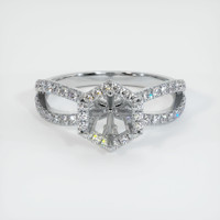 18K White Gold Pave Ring Setting Image