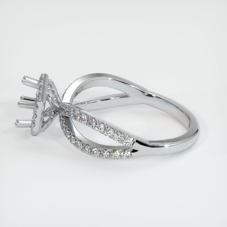 18K White Gold Pave Ring Setting