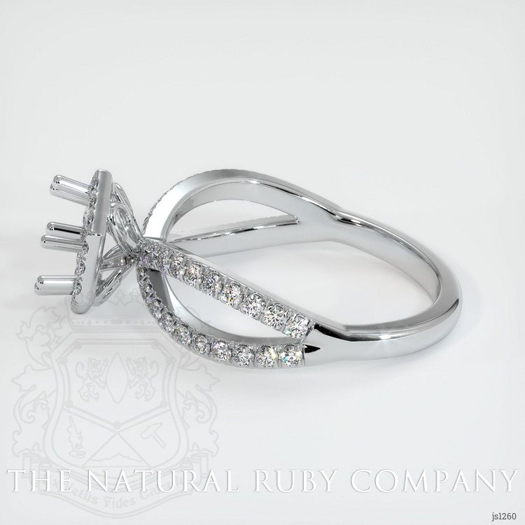 18K White Gold Pave Ring Setting
