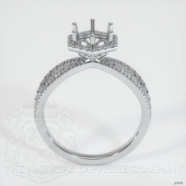 18K White Gold Pave Ring Setting