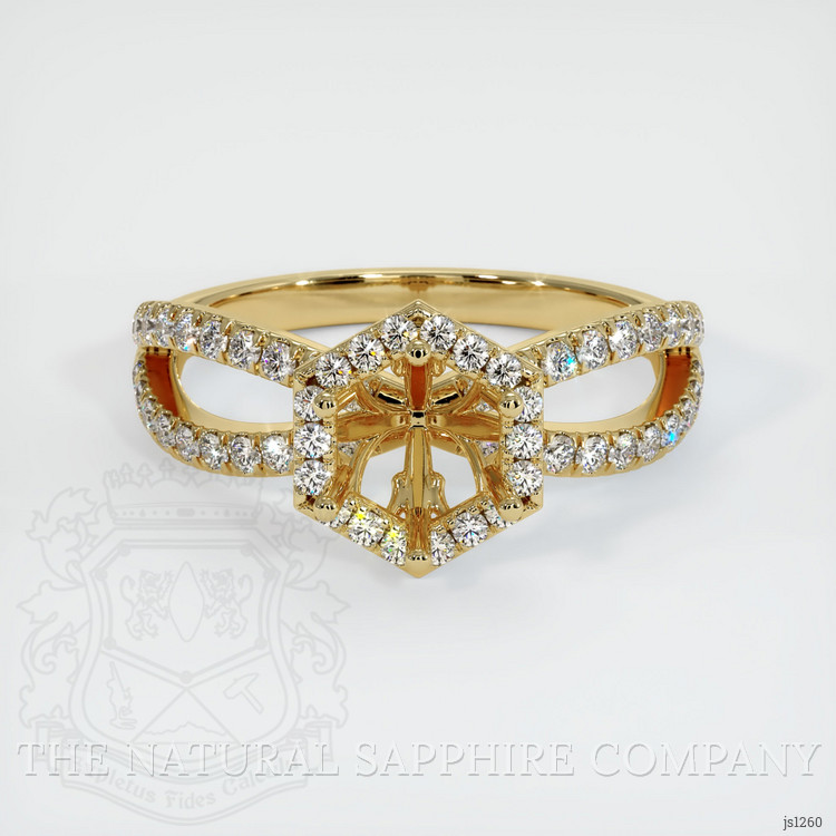 10K Yellow Gold Pave Ring Setting