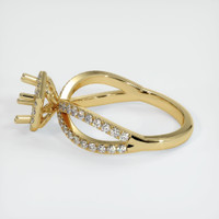 14K Yellow Gold Pave Ring Setting Image