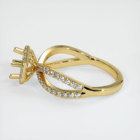 18K Yellow Gold Pave Ring Setting Image